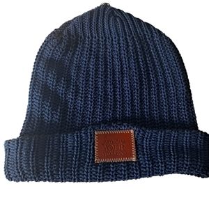 Love Your Melon cuffed muted Navy Blue Hat Has Snap On Top